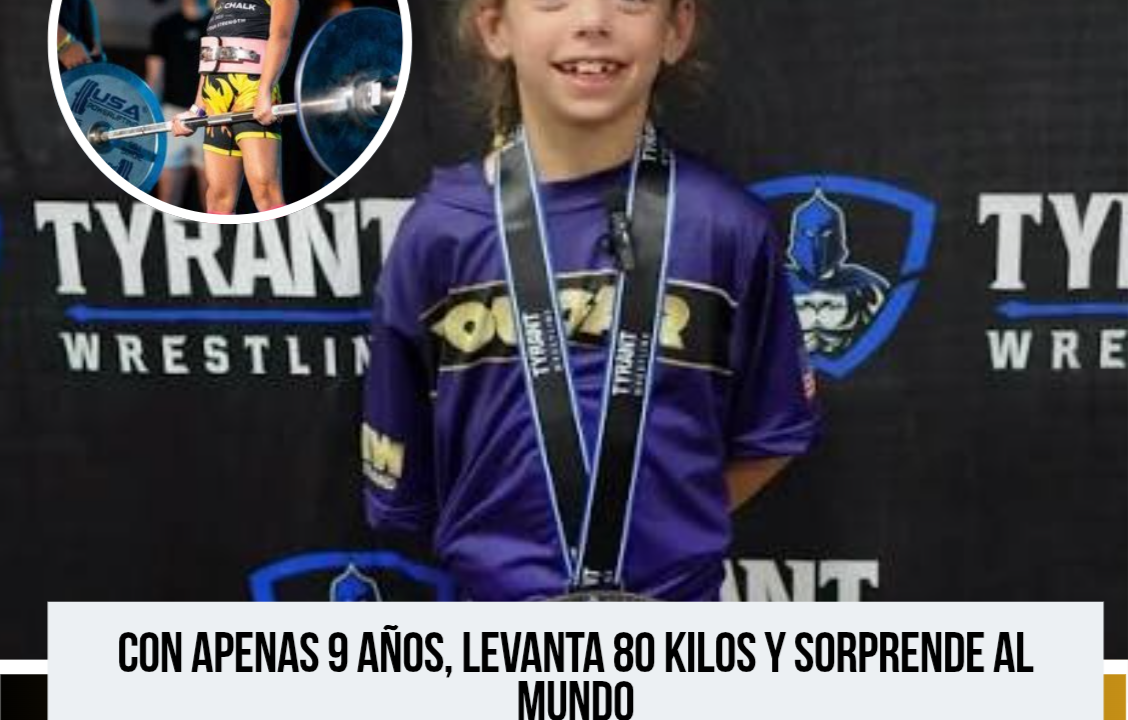 Lucy Milgrim, la niña de 9 años que sorprende al mundo del powerlifting con un levantamiento de 80 kilos