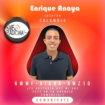 Imagen Oficial de Enrique Anaya locutor-corresponsal de kwwf Radiomazz.